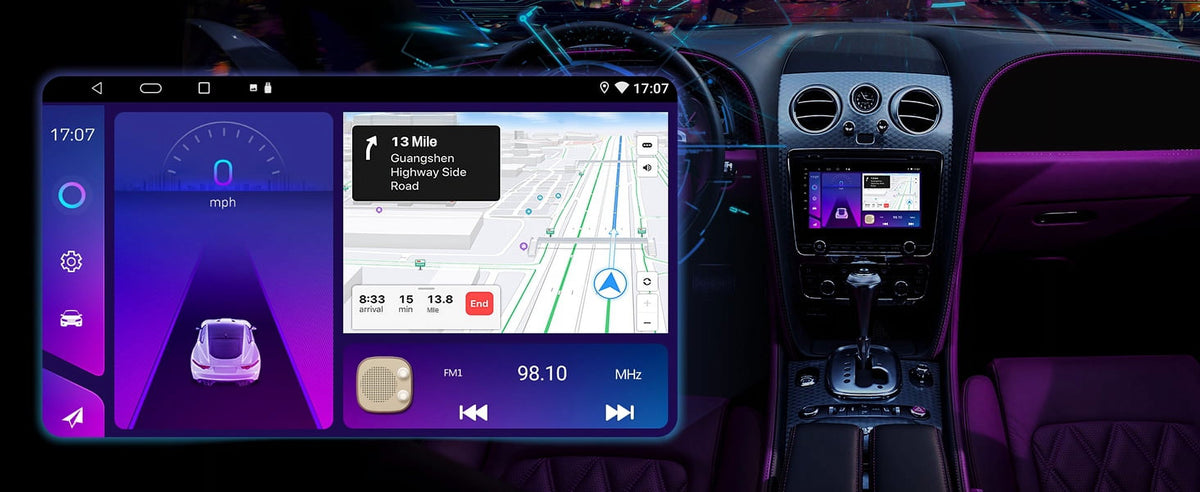 9 Inch Touchscreen Double Din Car Stereo with Wireless Carplay Android Auto Backup Camera Z588
