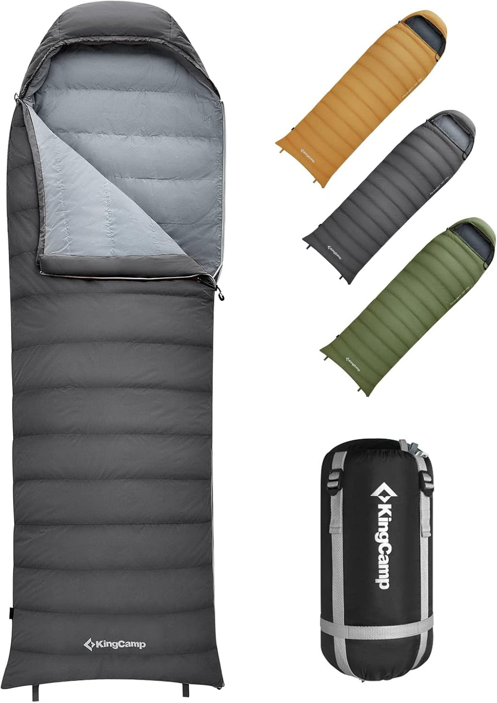 Down Sleeping Bag 650 Fill Power Ultralight Compact 0 Degree with Compression Sack X976017