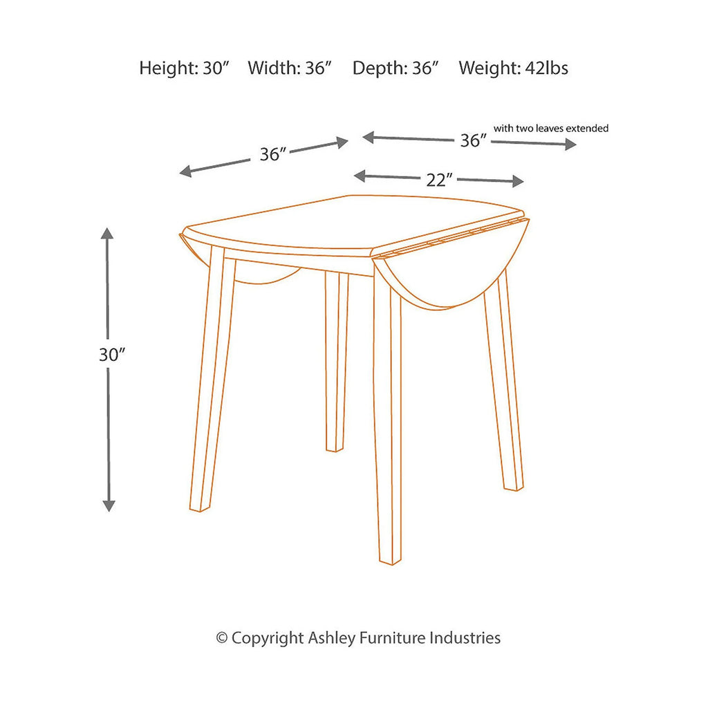Dark Brown Drop Leaf Dining Table Q1489