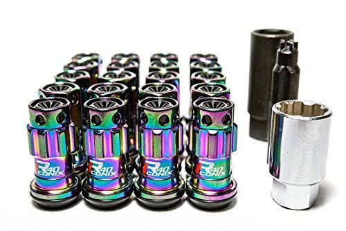 20 Piece Lug Nut Set with Black Plastic Cap M723