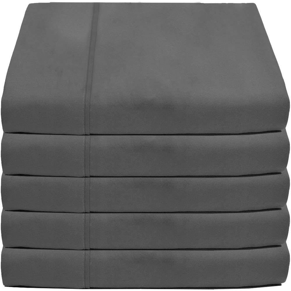 King Grey 5 Pack Flat Sheet K24276