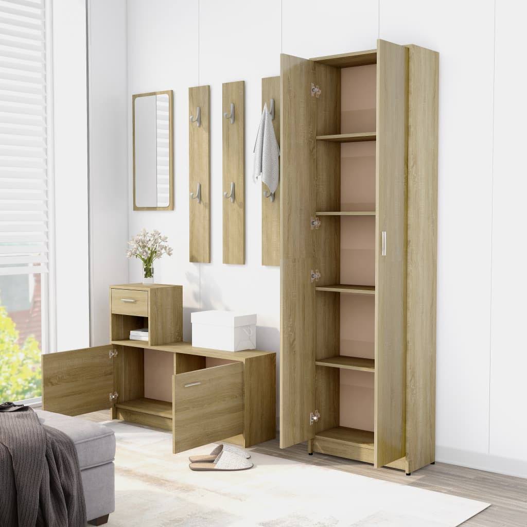 Hallway Wardrobe Sonoma Oak Chipboard L835