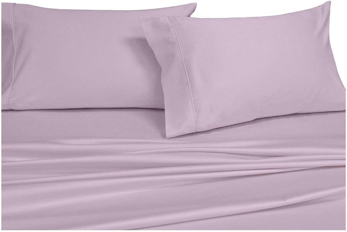 Solid White 4PC California King Cotton Sateen Deep Pocket Bed Sheet Set A613783