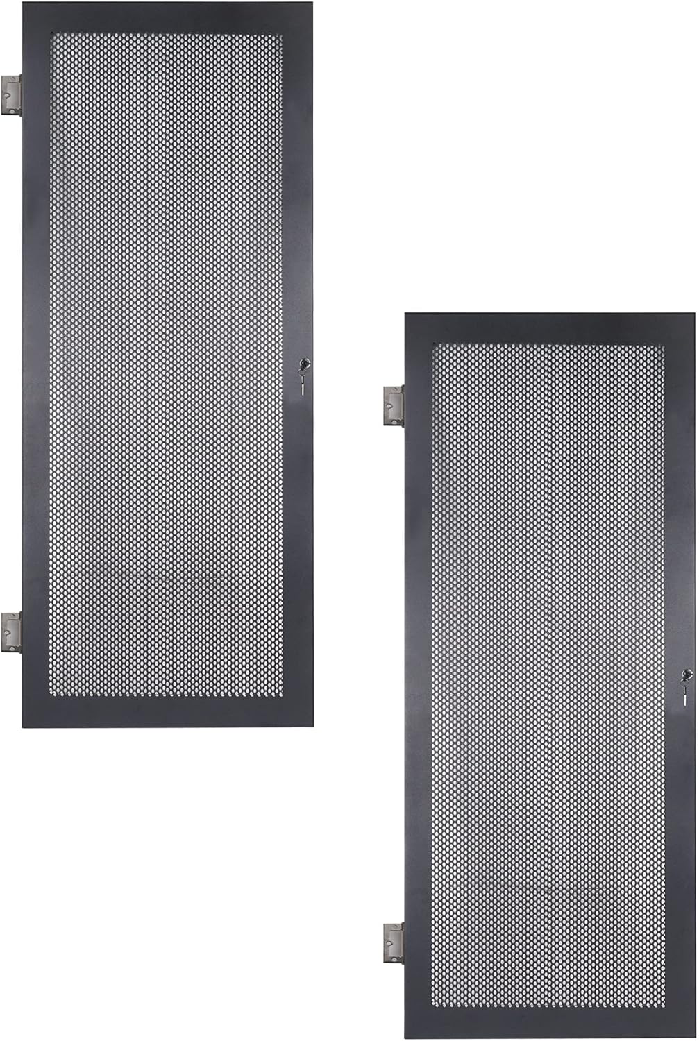 8U Steel Rack with 3" Locking Casters and Vented Side Panels W63255