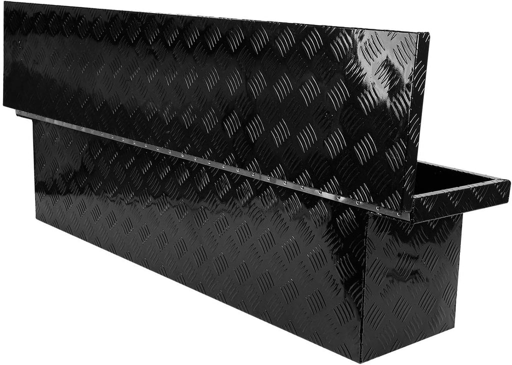 Black Aluminum Heavy Duty Truck Bed Tool Box with Lock & Keys U99693
