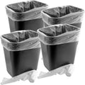 4 gal. Black Plastic Wastebasket with Clear Bags T229898