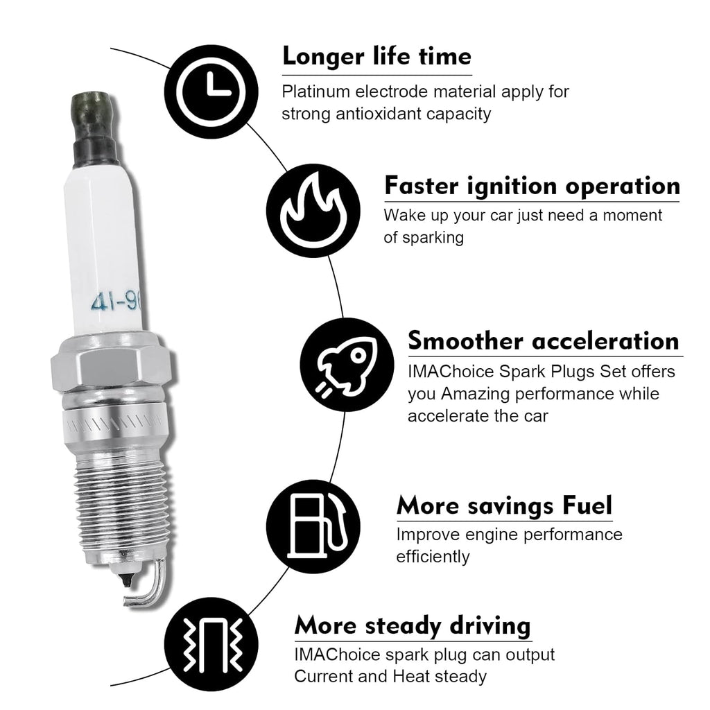 Spark Plugs Sets and Spark Plug Wires 16Pcs Pack of 2 V20589