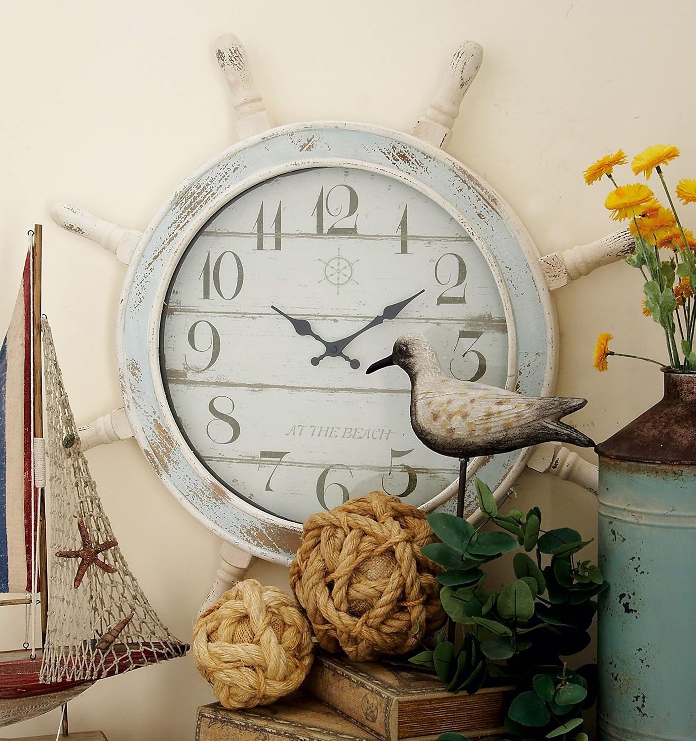 Nautical Wood Anchor Wall Clock Z909897