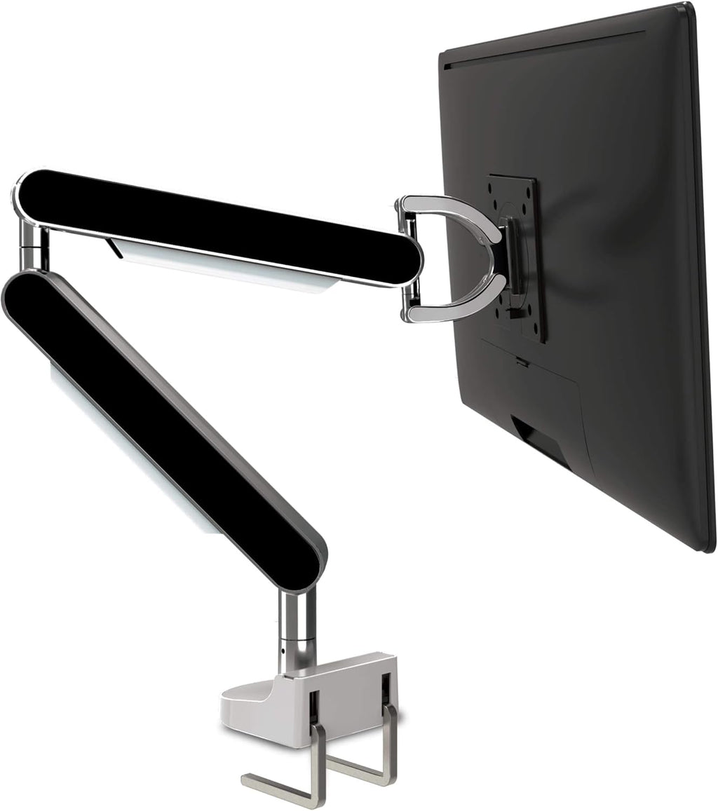 Desk Mounted Single Arm Monitor Stand for One Monitor Up to 38” 360 Degree Adjustable Monitor Mount Arm with Changeable Panels - 24.3 lb Capacity Pack of 2 O430630