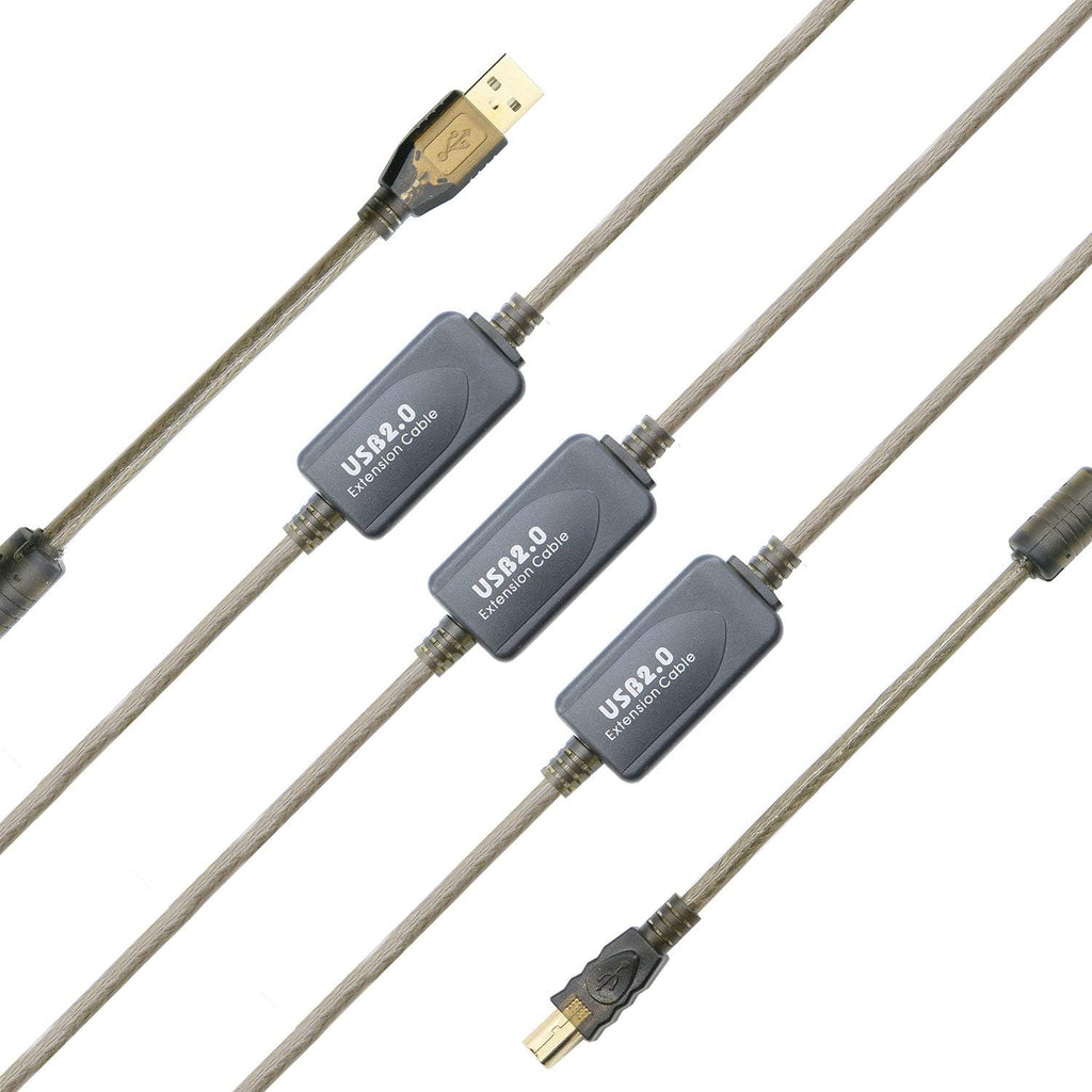 USB 2.0 Cable A Male to B Male (100 Feet) Pack of 2 X42890