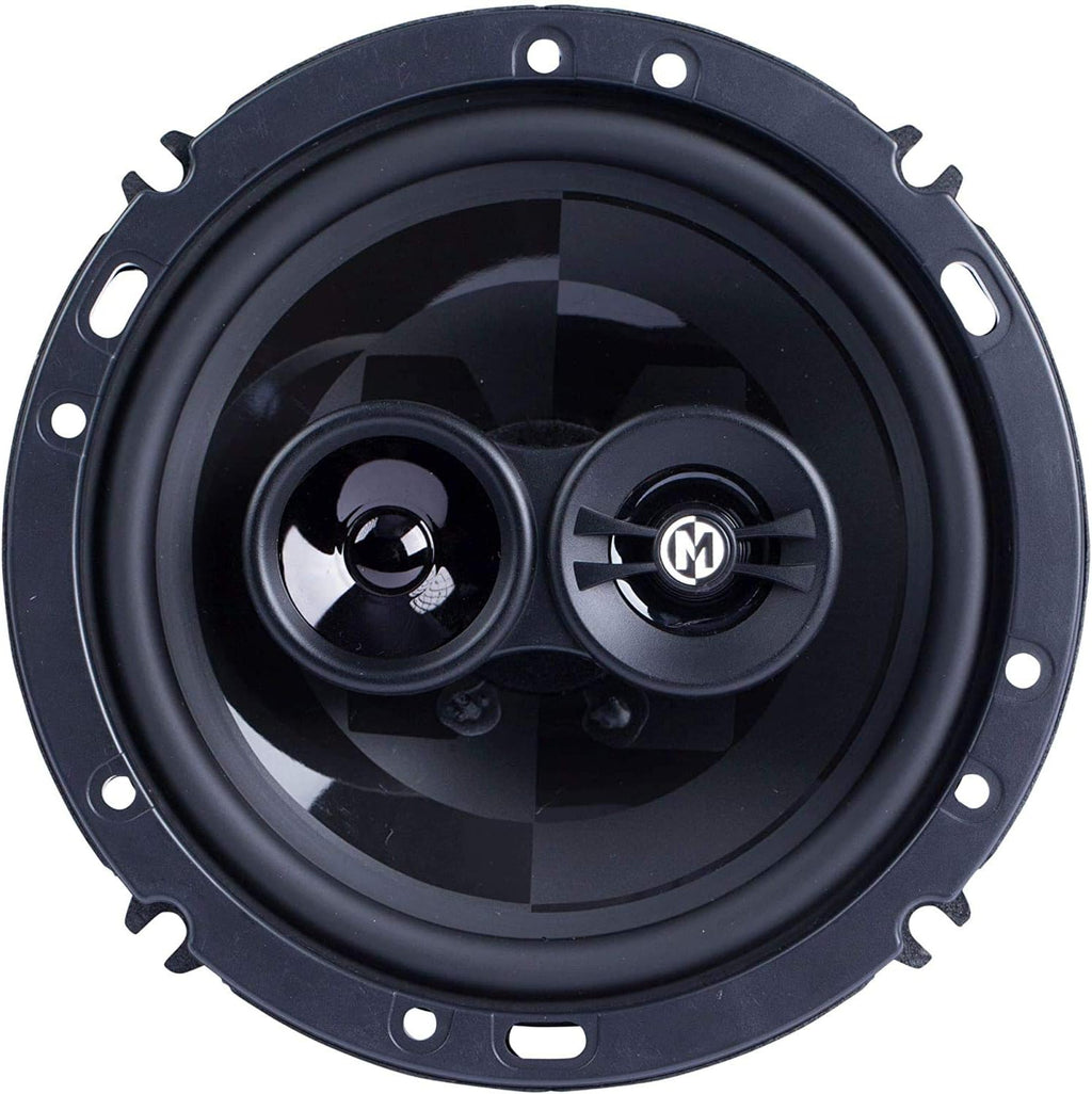 6.5 Inch 3 Way 50 Watt RMS 100 Watt Peak Car Audio Coaxial Speaker System Pack of 2 T69319