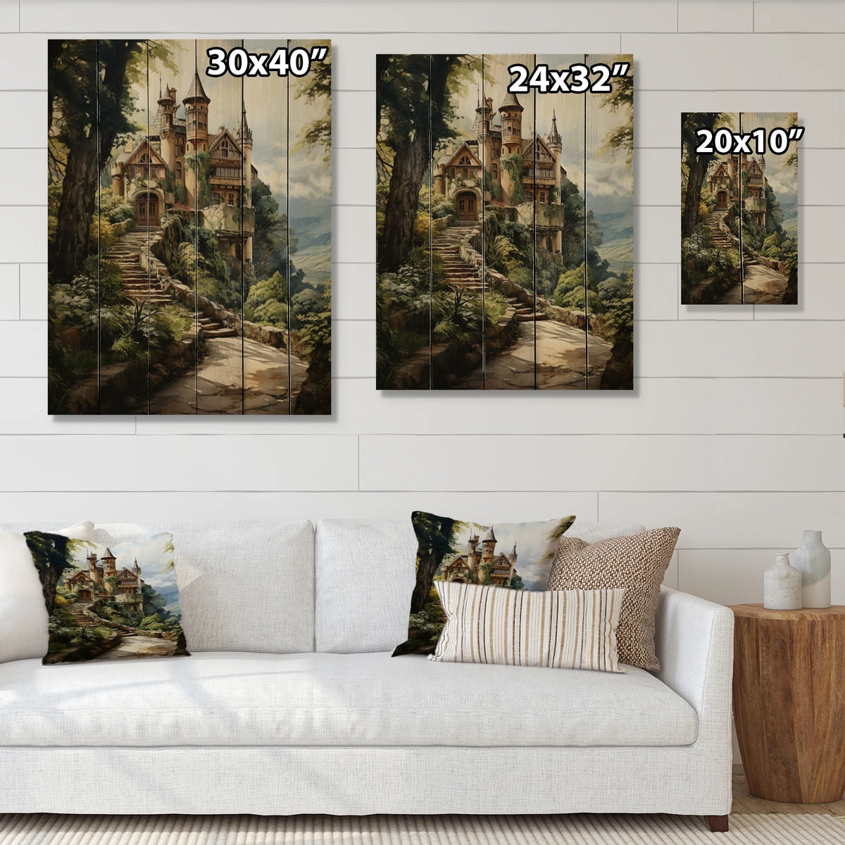 Rustic Wall Art Print on Natural Pine Wood X241