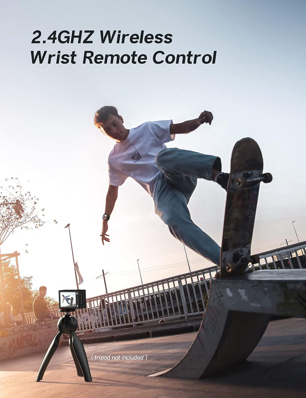 4K/60FPS Waterproof Action Camera with Touch Screen WiFi and 2X1350mAh Batteries C6634
