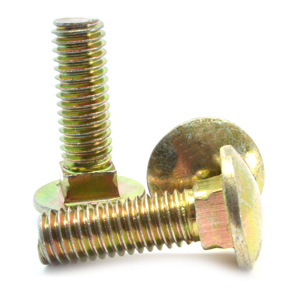 3/4-10 x 5 Grade 8 Carriage Bolt Alloy Steel Yellow Zinc Plated G5347