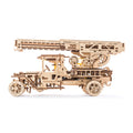 Fire Truck with Ladder Mechanical Wooden Model Kit 3D Puzzle I5597