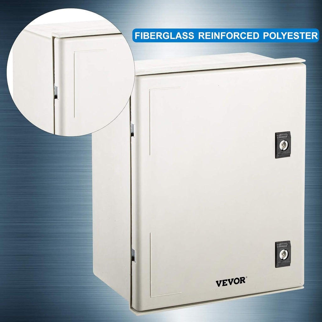 16 x 12 x 8'' NEMA 4X Fiberglass Electrical Box with Mounting Plate V32097