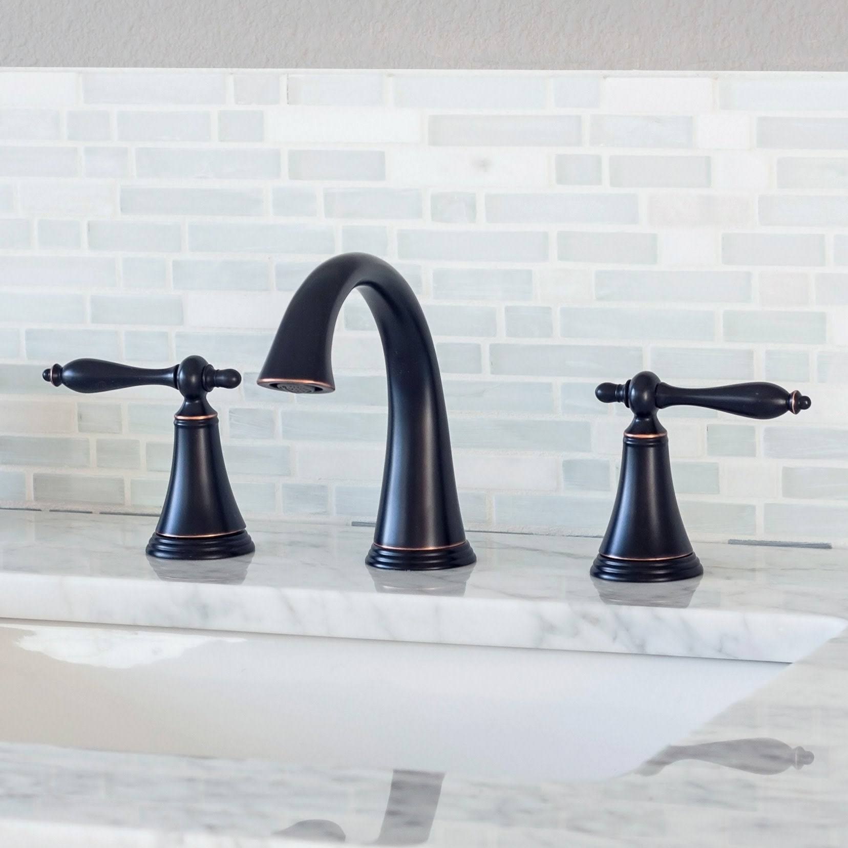 Oil Rubbed Bronze Widespread Bathroom Faucet M3893