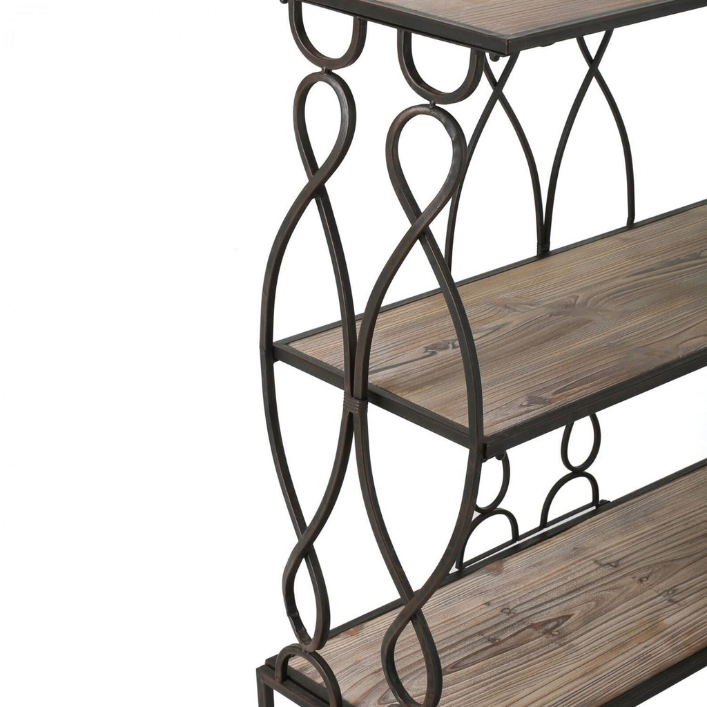 Modern Industrial 2 Shelf Firwood Bookcase Tables P290