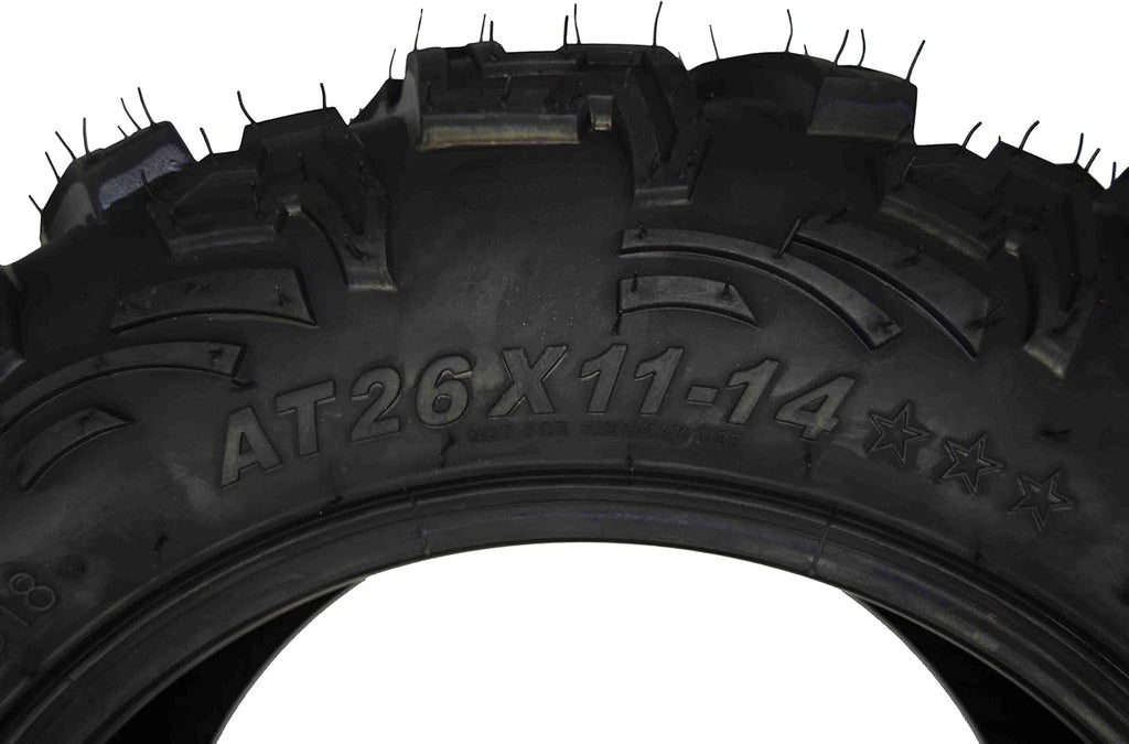 4 Set ATV Tires 26x9-14 Front 26X11-14 Rear Dual Compound 6 Ply F9720