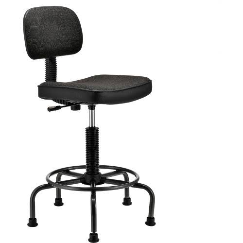 Fabric Desk Stool Black F371