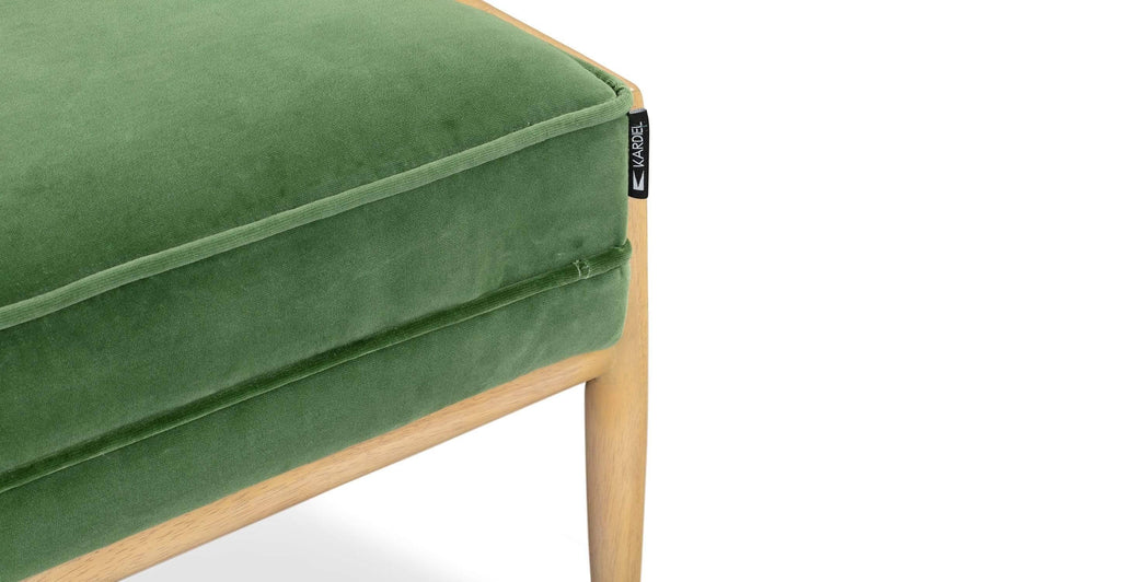 Fabric and Leather Bench S46583
