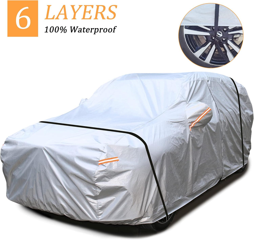 Waterproof All Weather Outdoor Car Cover with Zipper X76213