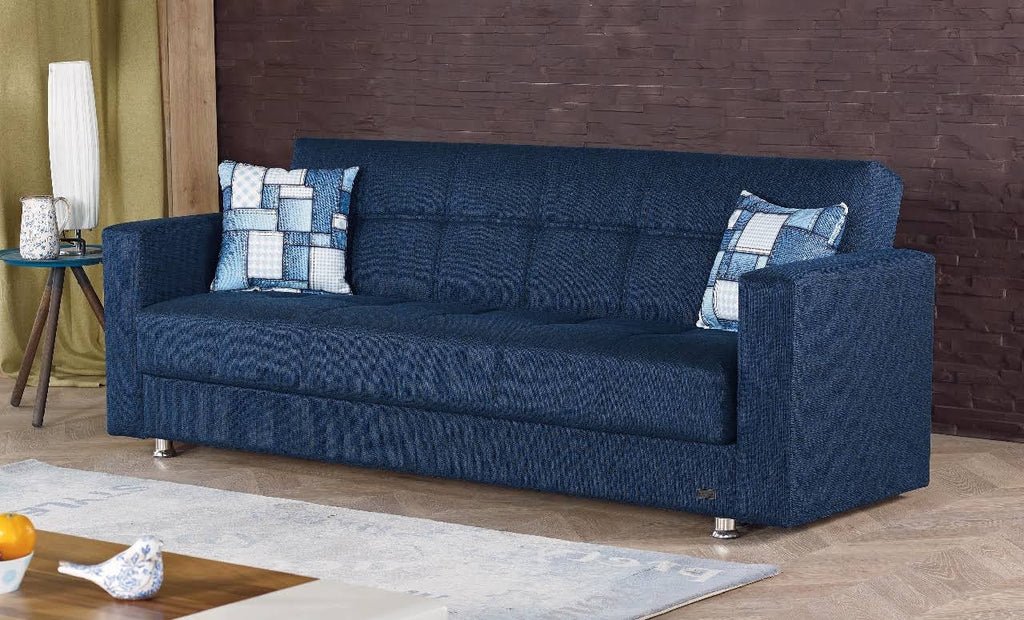 Blue Convertible Sofa C3001