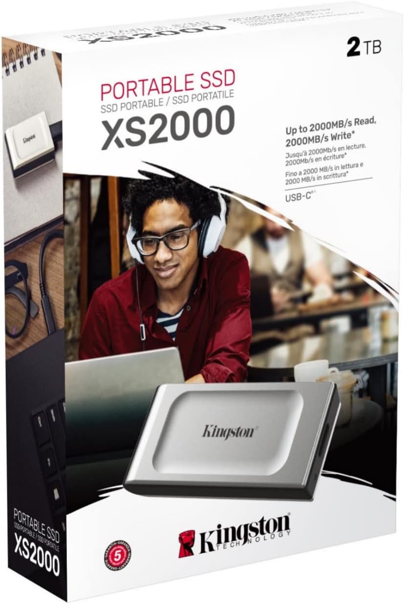 2TB Portable External SSD (2-Pack) with USB-C Cable Bundle U3212