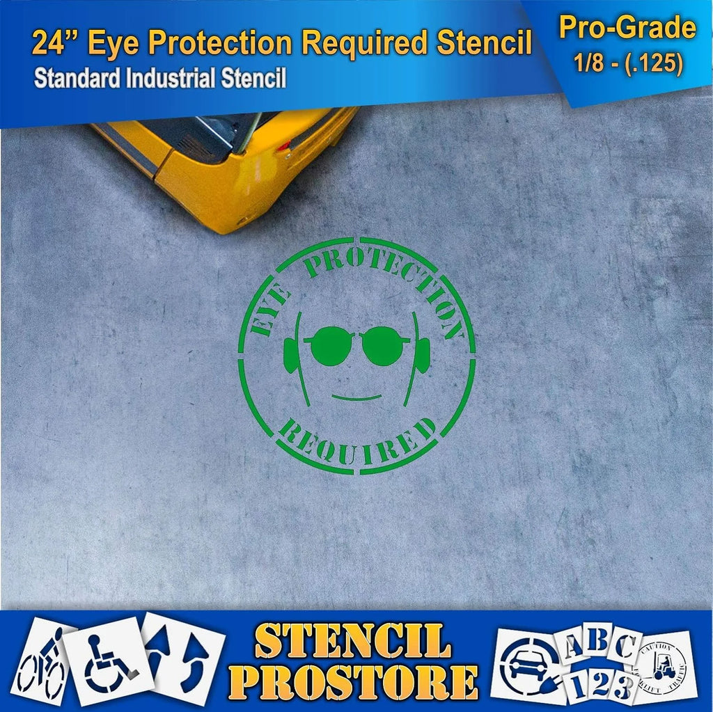 24 Inch Eye Protection Floor Marking Stencil O23488