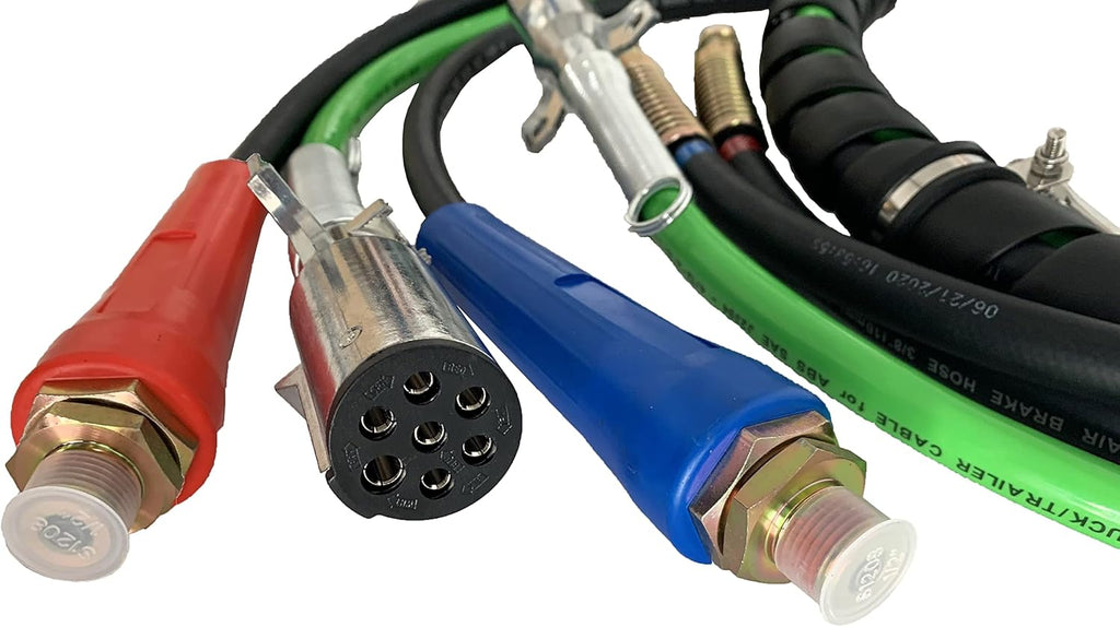 3 in 1 Wrap Air Power Brake Line 12 Ft 7 Way Copper Electrical W8207