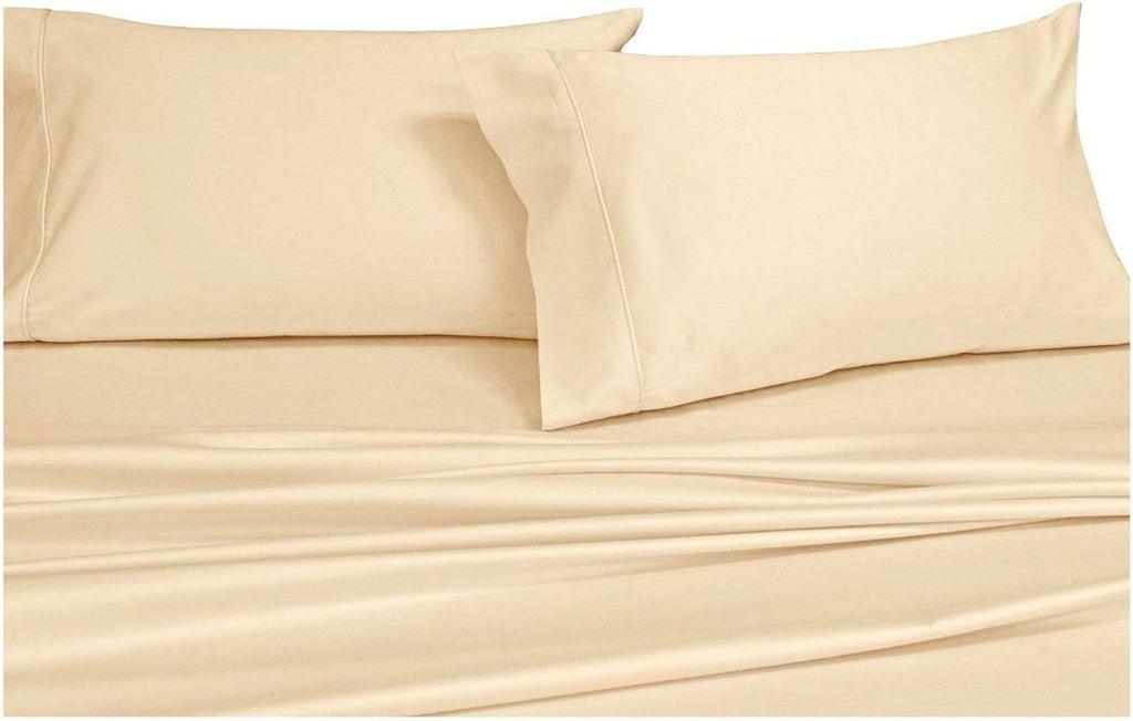 Solid White 4PC California King Cotton Sateen Deep Pocket Bed Sheet Set A613783