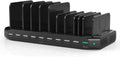 Black USB Charging Station 10 Port with 2 QC 3.0, Detachable Dividers, Pack of 2 K170