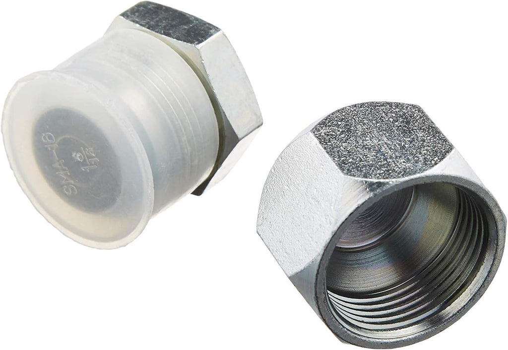 64 Pcs Galvanized Steel Flare Thread Cap & Plug Assortment Kit F273