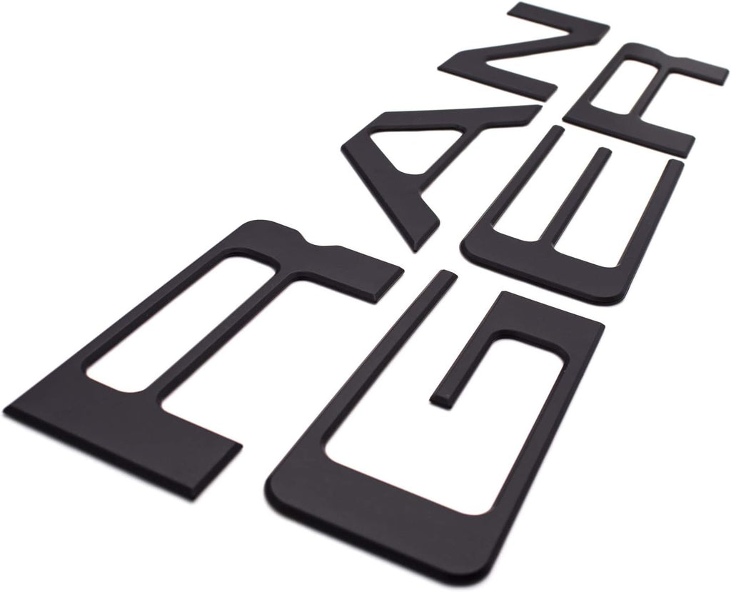 Chrome with Black Outline Tailgate Insert Letters Pack of 2 P3457