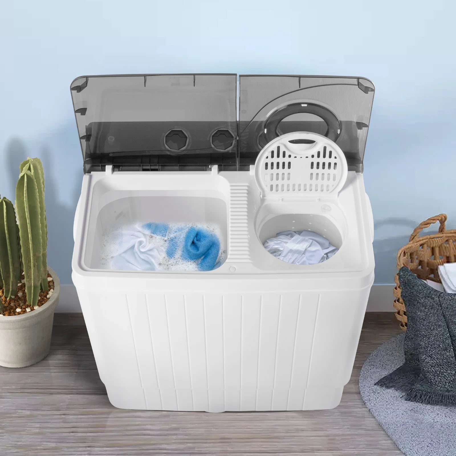 26lbs Twin Tube Washing Machine with Drain Pump P5308