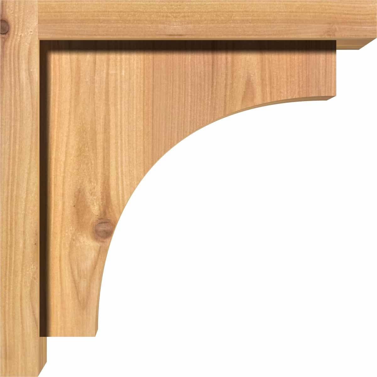 7 1/2x22W x 10x22D x 14x22H Western Red Cedar Corbel with Backplate J90355