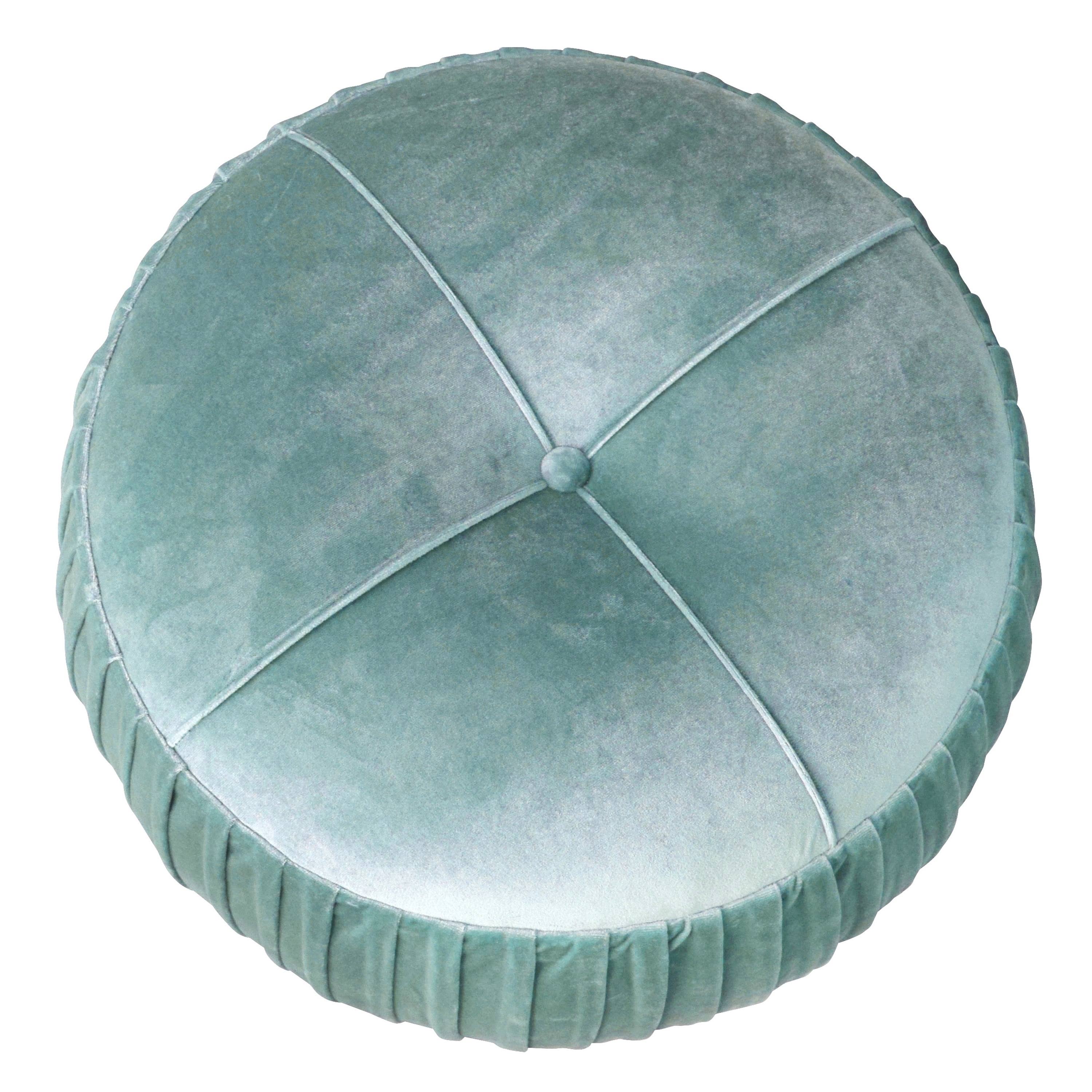 Velvet Round Ottoman V629314