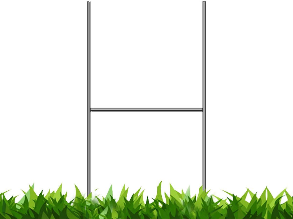 100 Pack 18 x 24" Two-Colors One Sided Yard Signs with 15" Tall Heavy Duty H-Stakes B19574