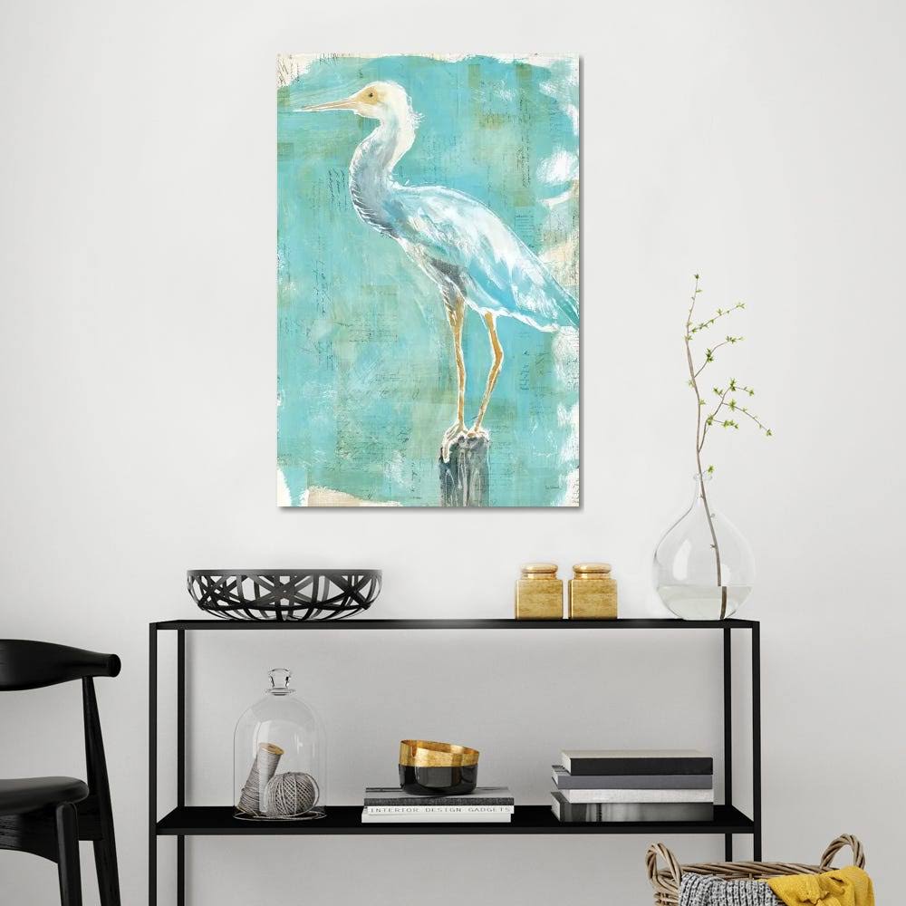 Coastal Egret II Print on Canvas Art T6693