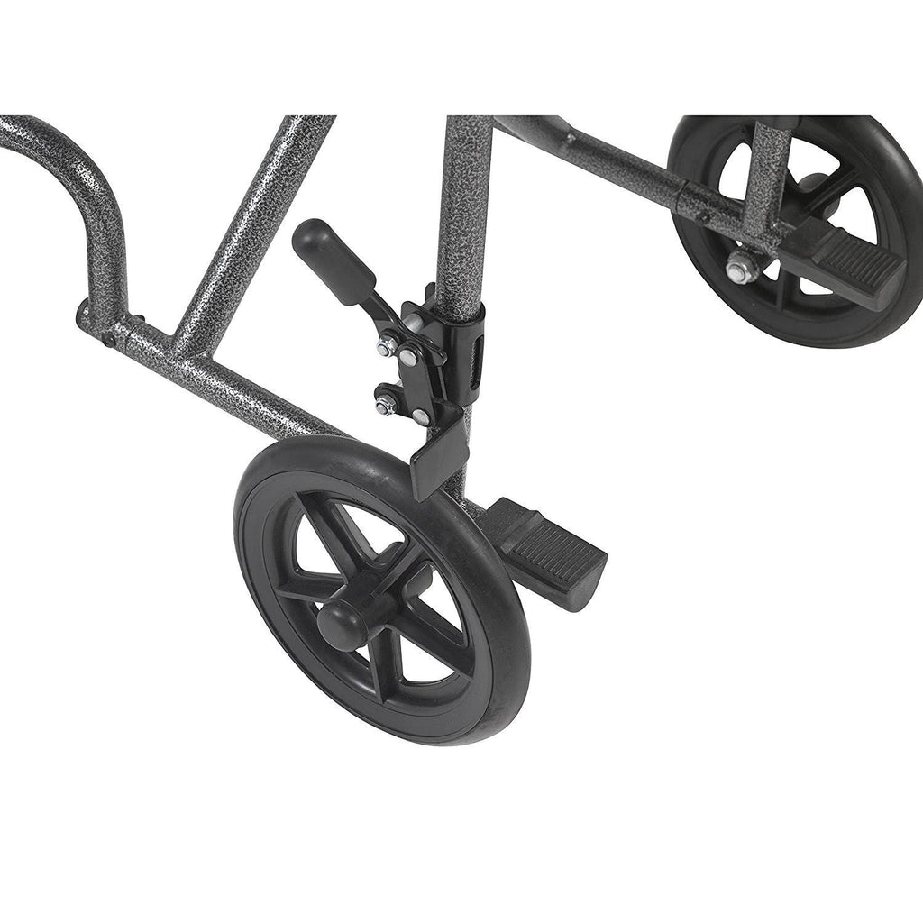 Lightweight Steel Transport Wheelchair with Detachable Desk Arms X409525
