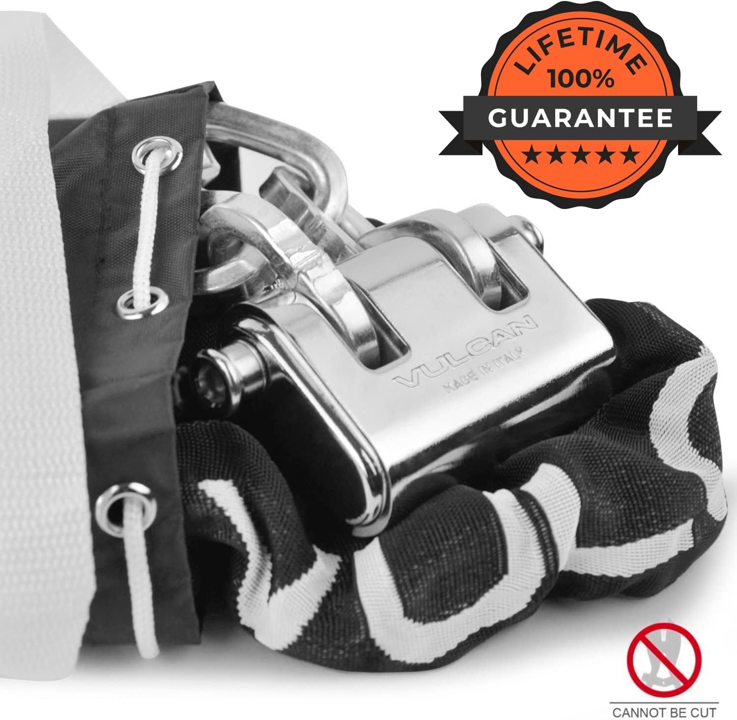 3/8 Inch x 3 Foot Case-Hardened Security Chain and Lock Kit C31672