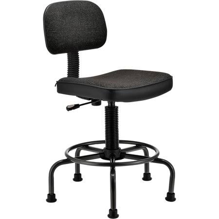 Fabric Desk Stool Black F371