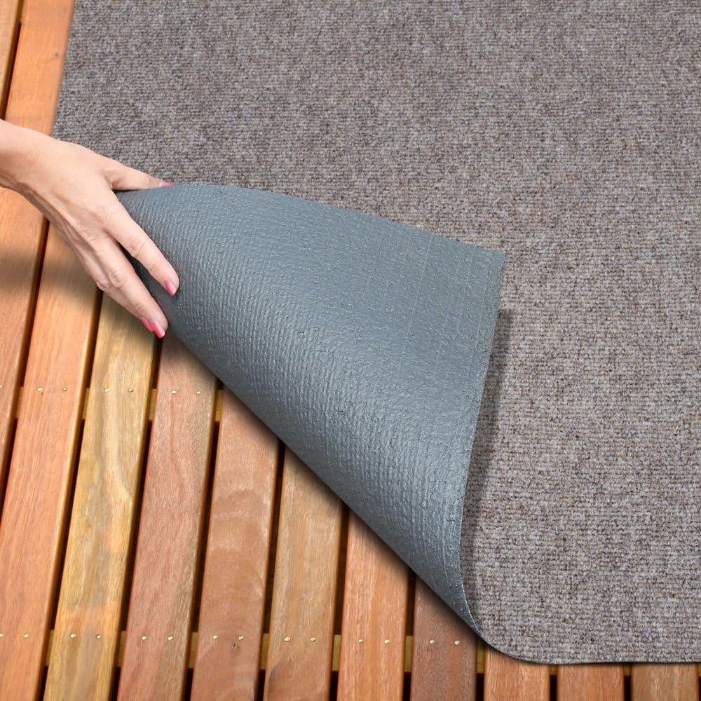 Brown 6 Feet x 25 Feet Indoor Outdoor Carpet with Rubber Backing C188180