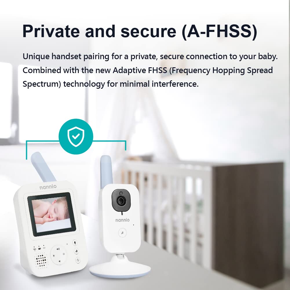 Video Baby Monitor with Night Light & Vibration, 3.5 Camera Monitor, Two-Way Audio B24615