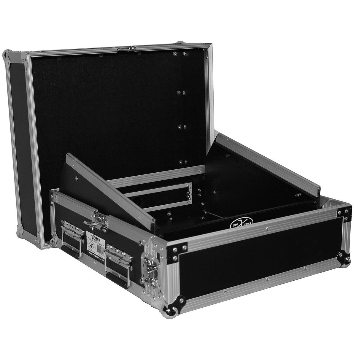 2U Rack x 10U Top Mixer DJ Combo Rack Flight Travel Case P56698