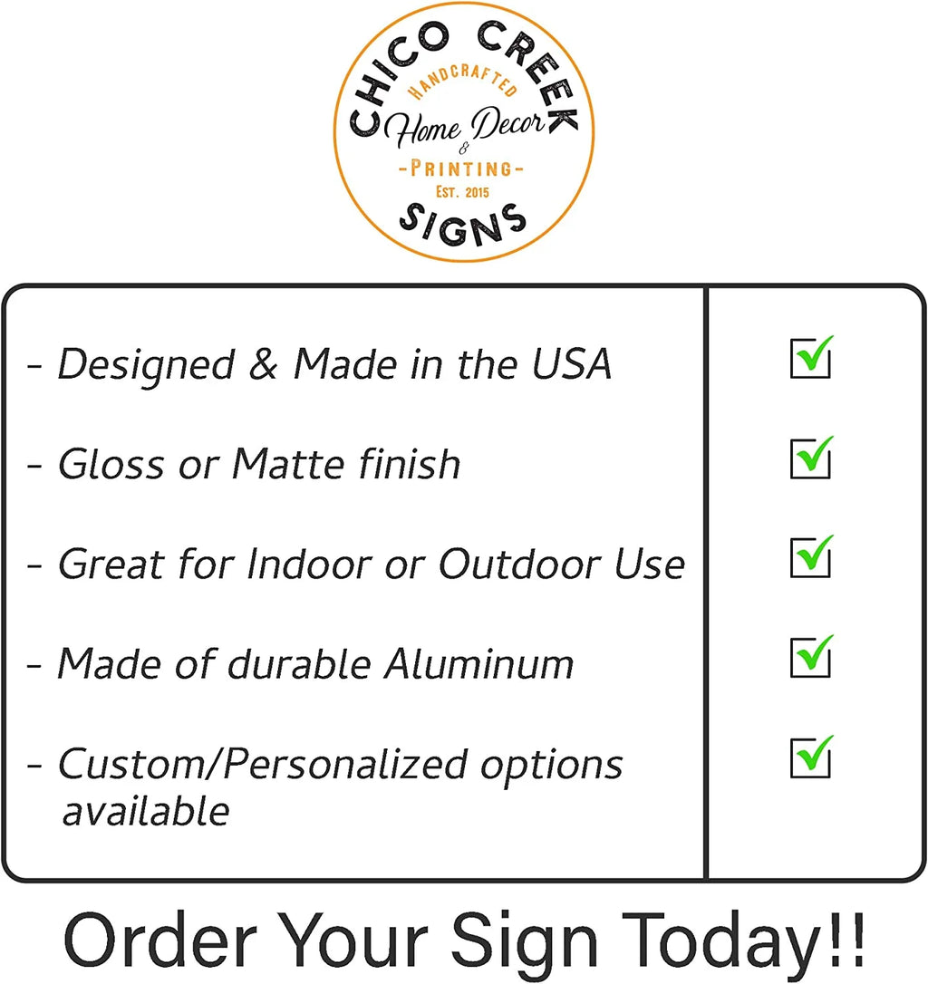 Metal Sign 4x18 G449