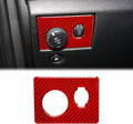 Red Carbon Fiber Headlight Switch Panel Cover Trim Sticker for Jeep Grand Cherokee 2014-2020 1PCS G5810