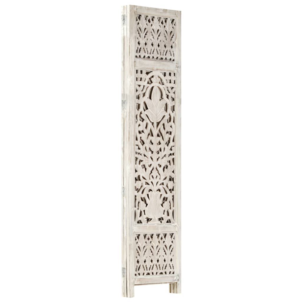Solid Mango Wood 3-Panel Room Divider U27745