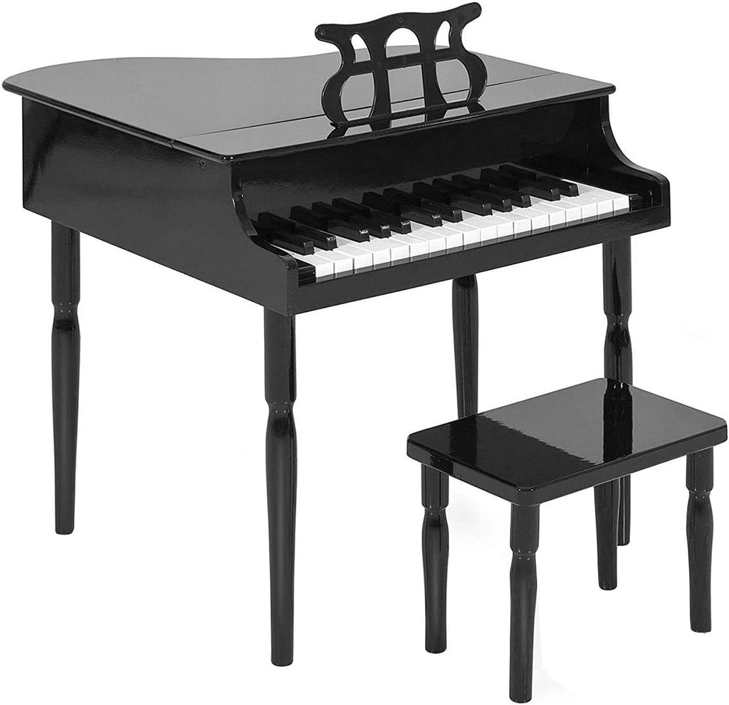 30 Keys Wood Toy Grand Piano with Music Stand and Bench E99988