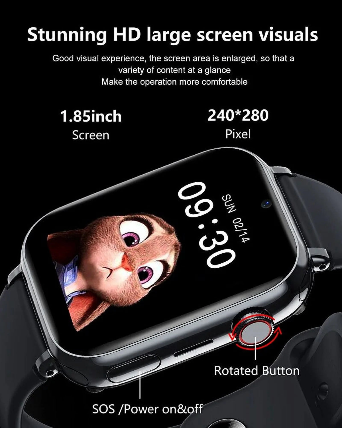 White 4G Smart Watch with GPS Location Tracker Camera D8261